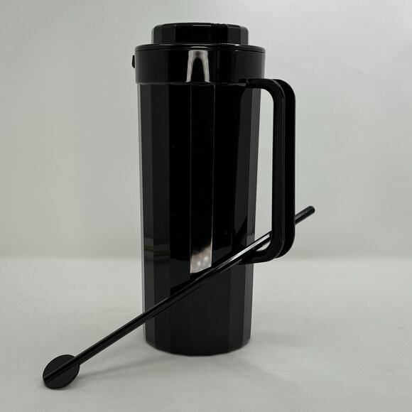 Tupperware Vintage 2 Liter Black Pitcher Lid Stir Spoon - Picture 7 of 7